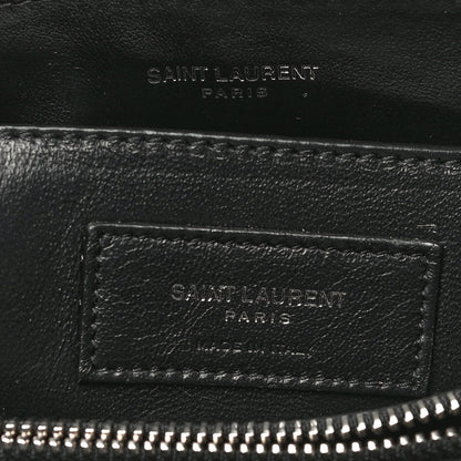 Saint Laurent Calfskin Y Quilted Monogram Small Loulou Chain Satchel Black 6 of 13