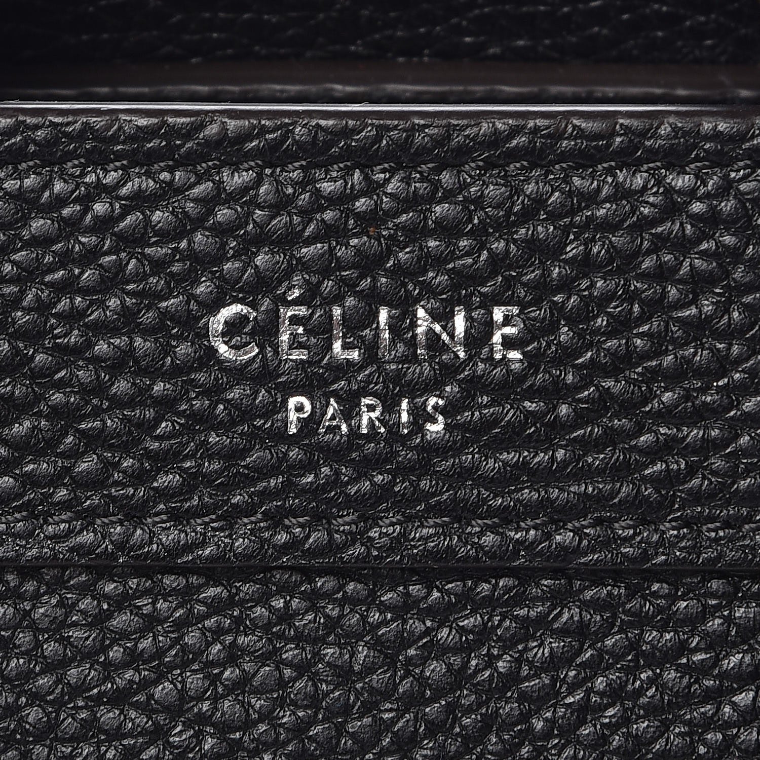 Celine Drummed Calfskin Nano Luggage Black 9 of 9