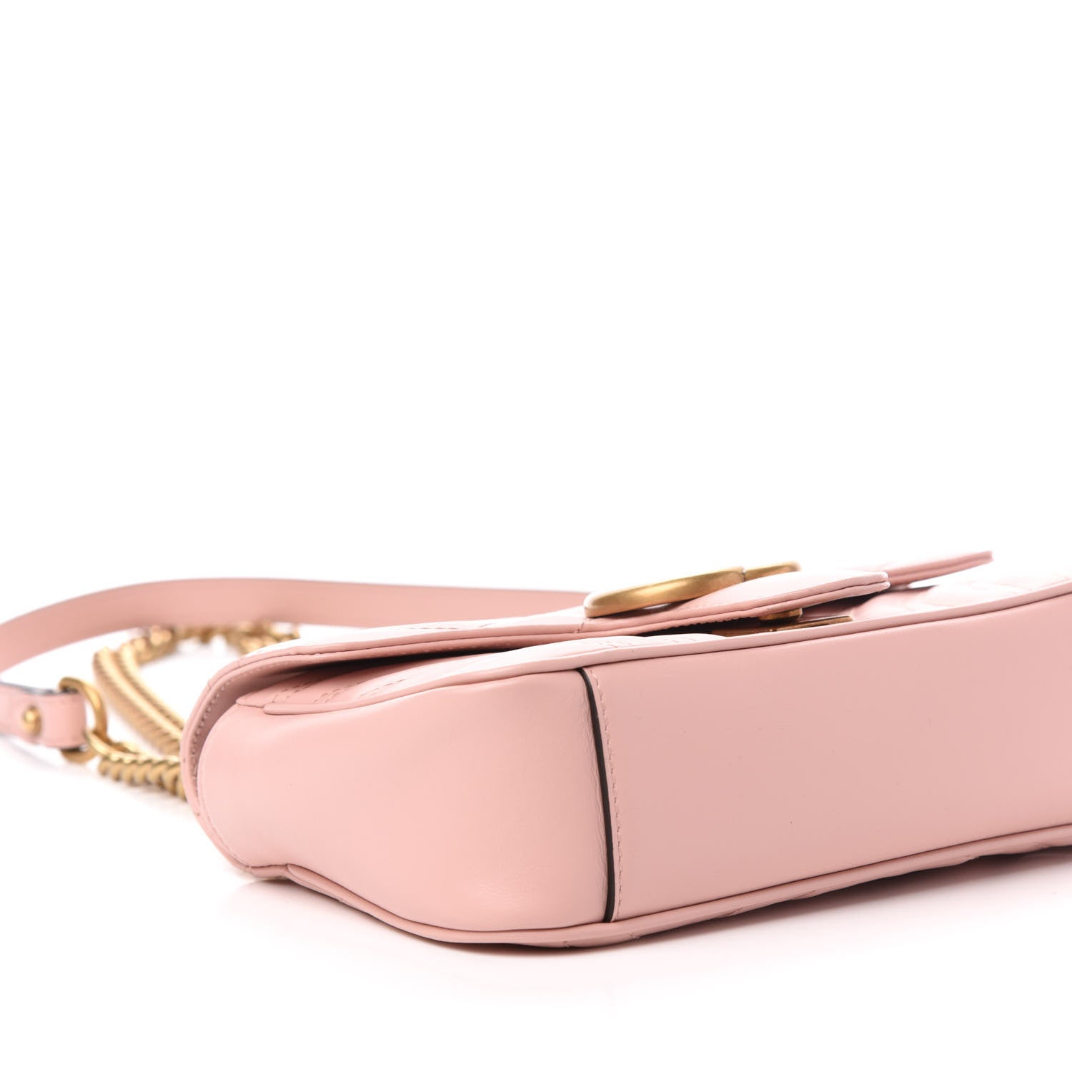 Gucci Calfskin Matelasse Mini GG Marmont Shoulder Bag Perfect Pink 10 of 12