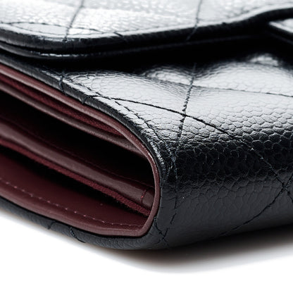 Chanel Caviar Quilted Medium Flap Wallet Black 9 of 10