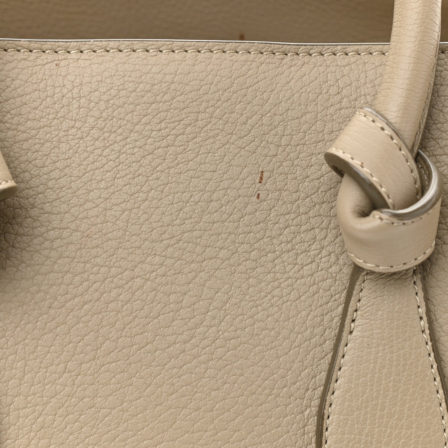 Crisped Calfskin Tie Knot Tote Light Taupe