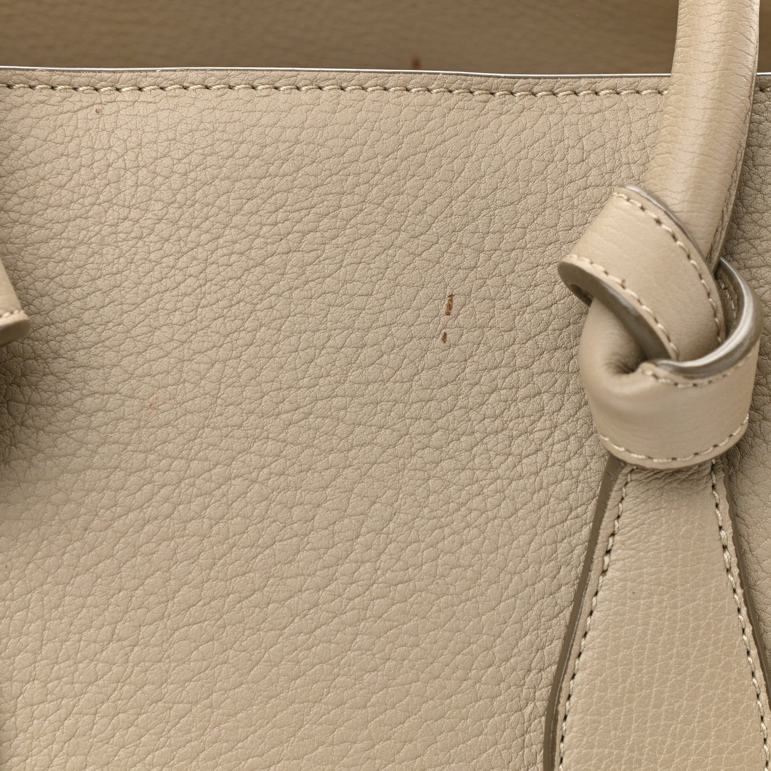 Celine Crisped Calfskin Tie Knot Tote Light Taupe 17 of 19