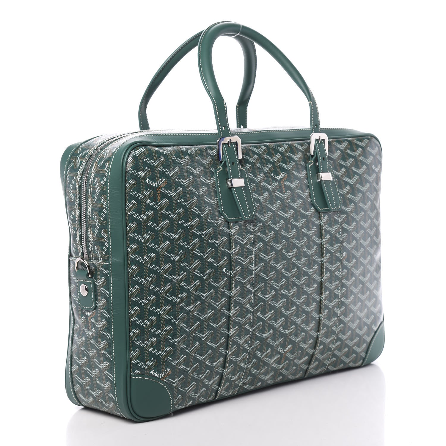 Goyard Goyardine Ambassade MM Briefcase Green 3 of 11