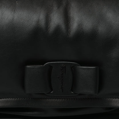 Salvatore Ferragamo Calfskin Small Viva Bow Shoulder Bag Black 9 of 11