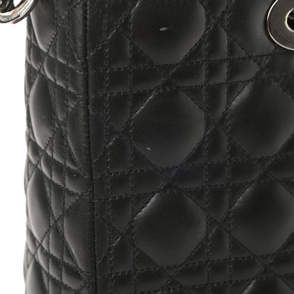 Christian Dior Lambskin Cannage Large Lady Dior Black 12 of 14