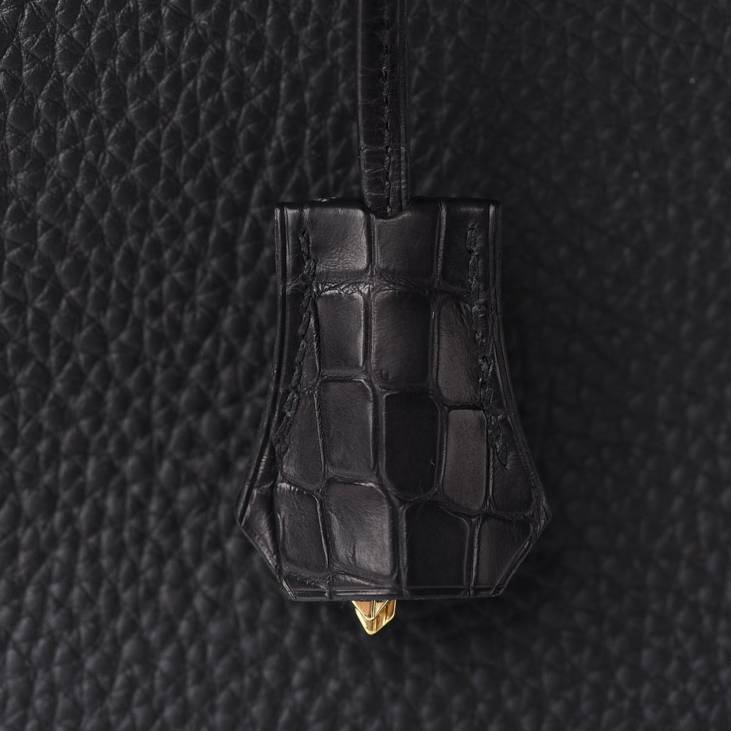 Togo Matte Alligator Birkin Touch 30 Black