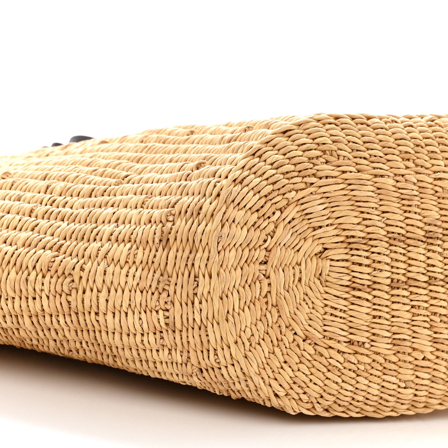 Loewe Calfskin Raffia Paulas Ibiza Small Basket Tote Bag Natural Tan 9 of 11