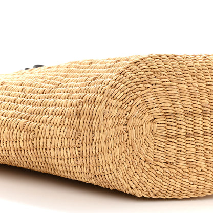 Loewe Calfskin Raffia Paulas Ibiza Small Basket Tote Bag Natural Tan 9 of 11