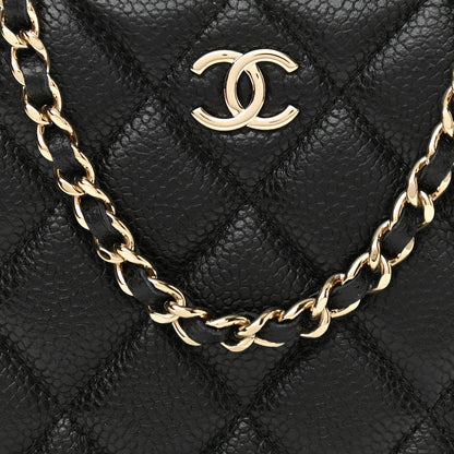 Chanel Caviar Quilted Evening Box Bag Black 8 of 11