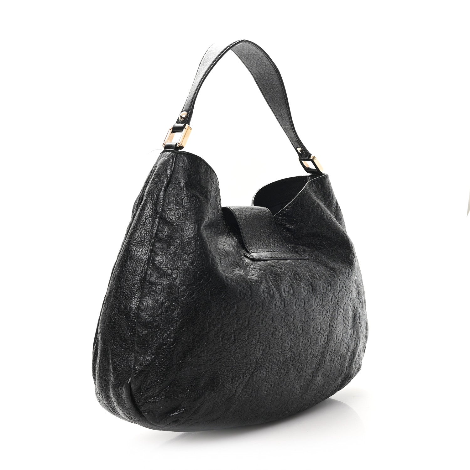 Gucci Guccissima Large New Ladies Web Hobo Black 3 of 11