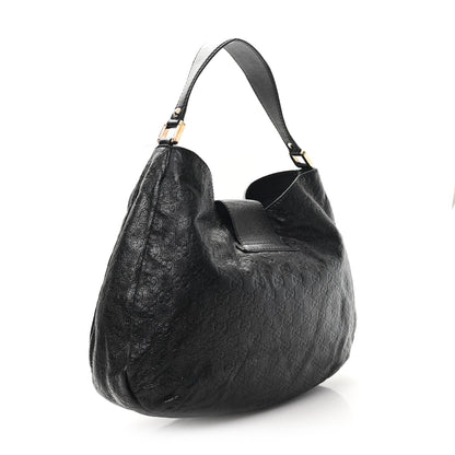 Gucci Guccissima Large New Ladies Web Hobo Black 3 of 11