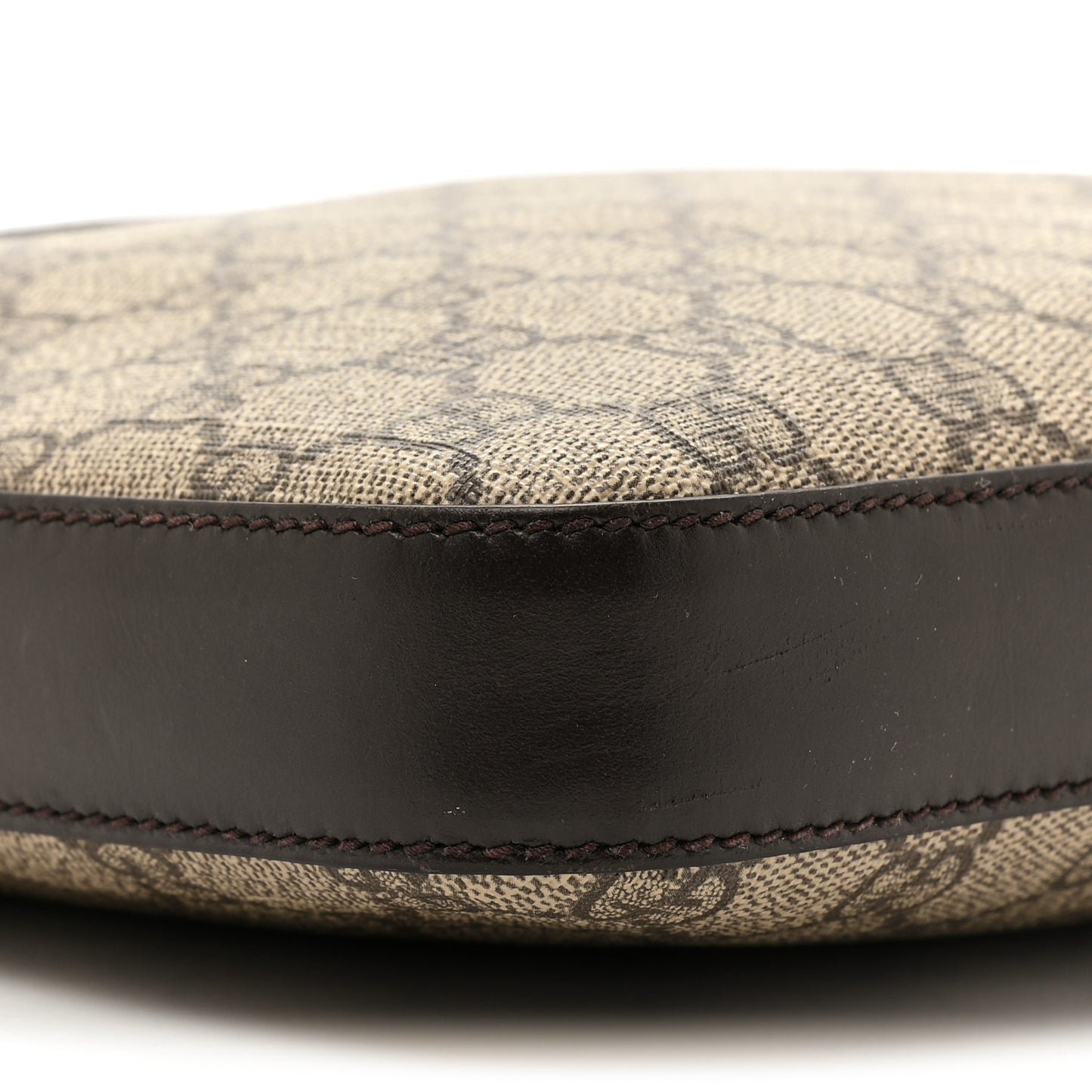 GG Supreme Monogram Medium Flat Messenger Bag Beige Brown