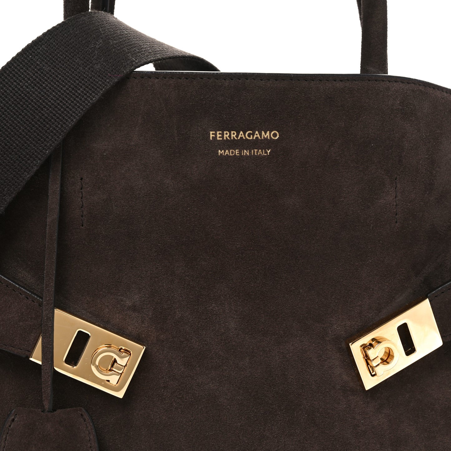 Suede Calfskin Large Hug Bag Testa Di Moro