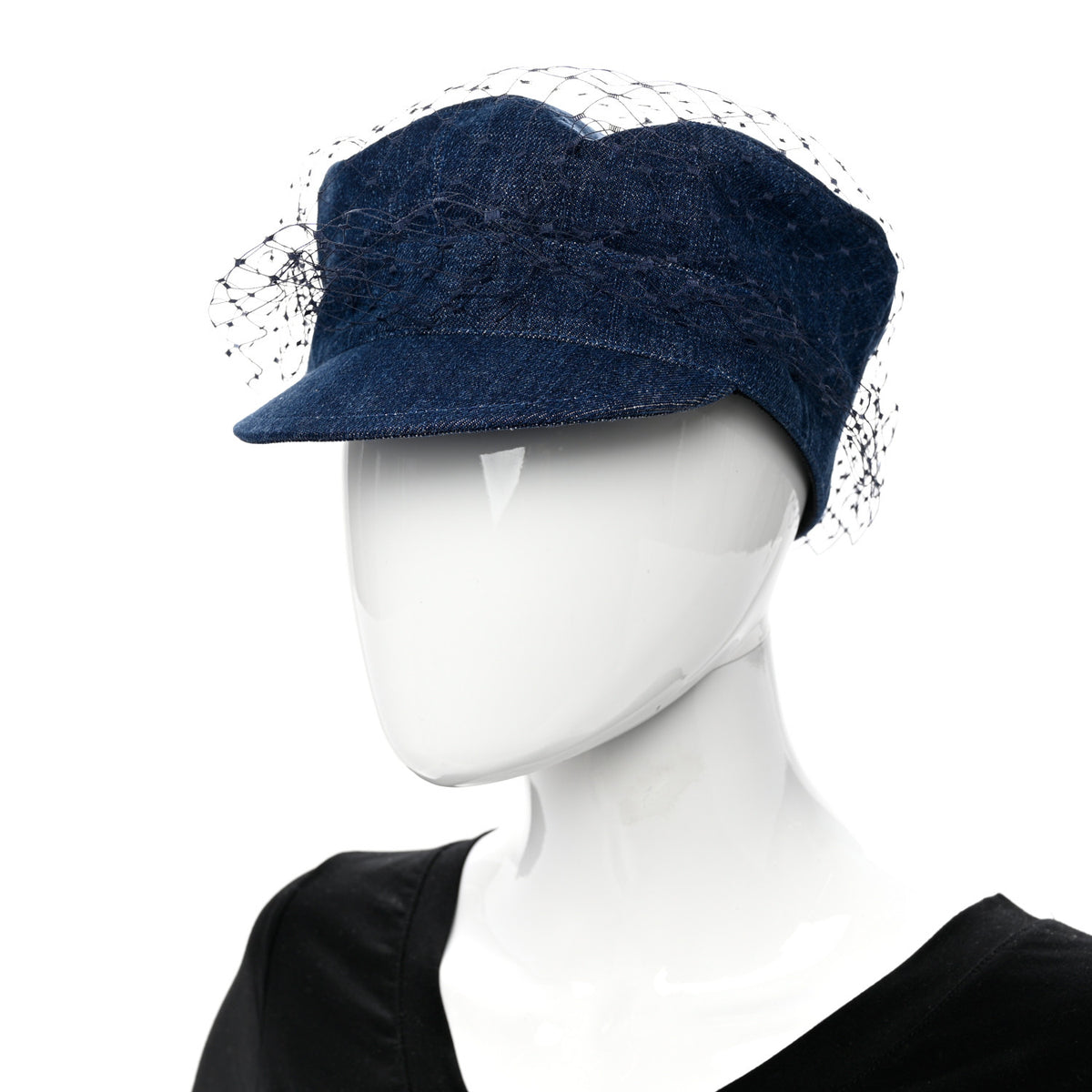Denim Arty Cap with Veil 57 Blue