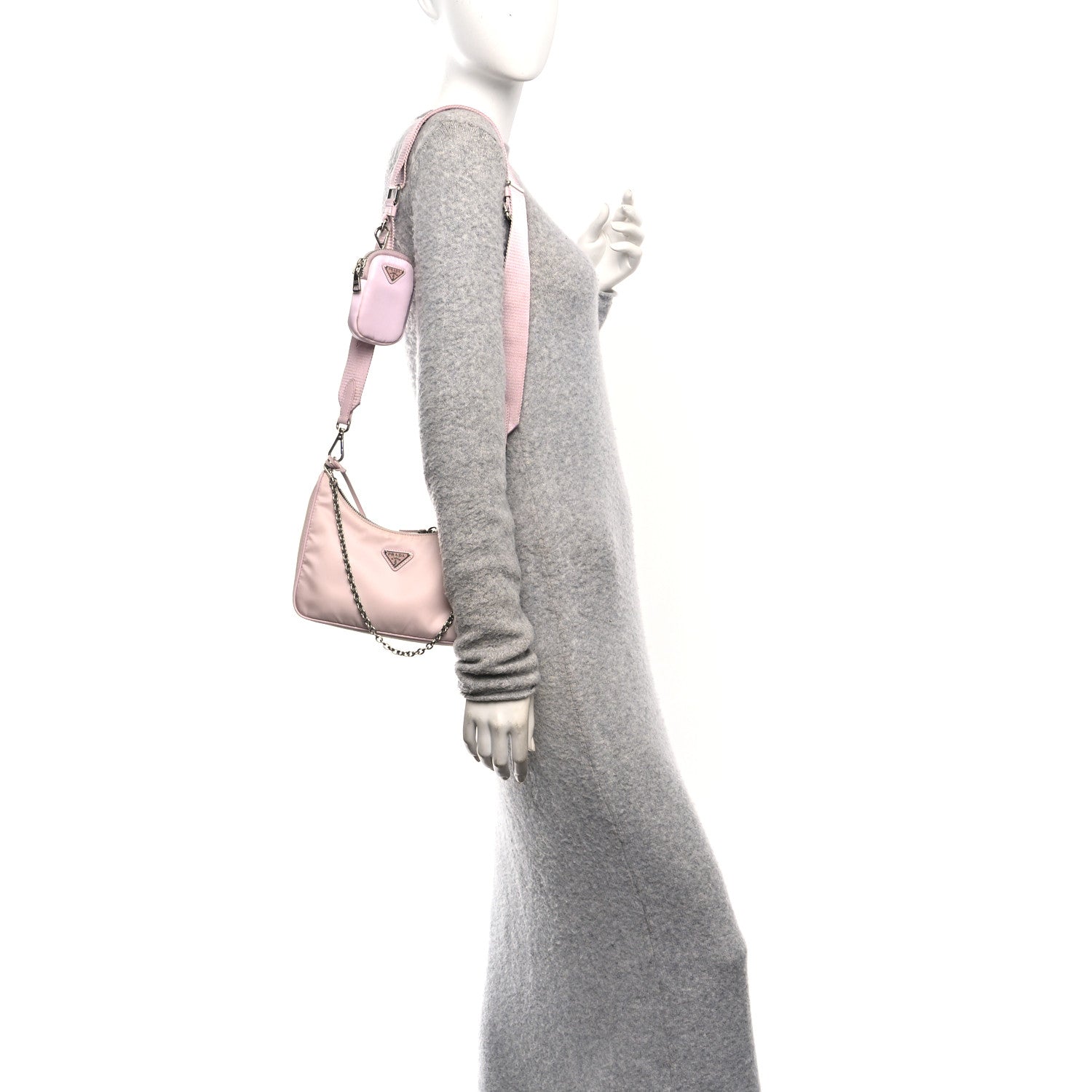 Prada Nylon Re-Edition 2005 Shoulder Bag Alabastro 2 of 10