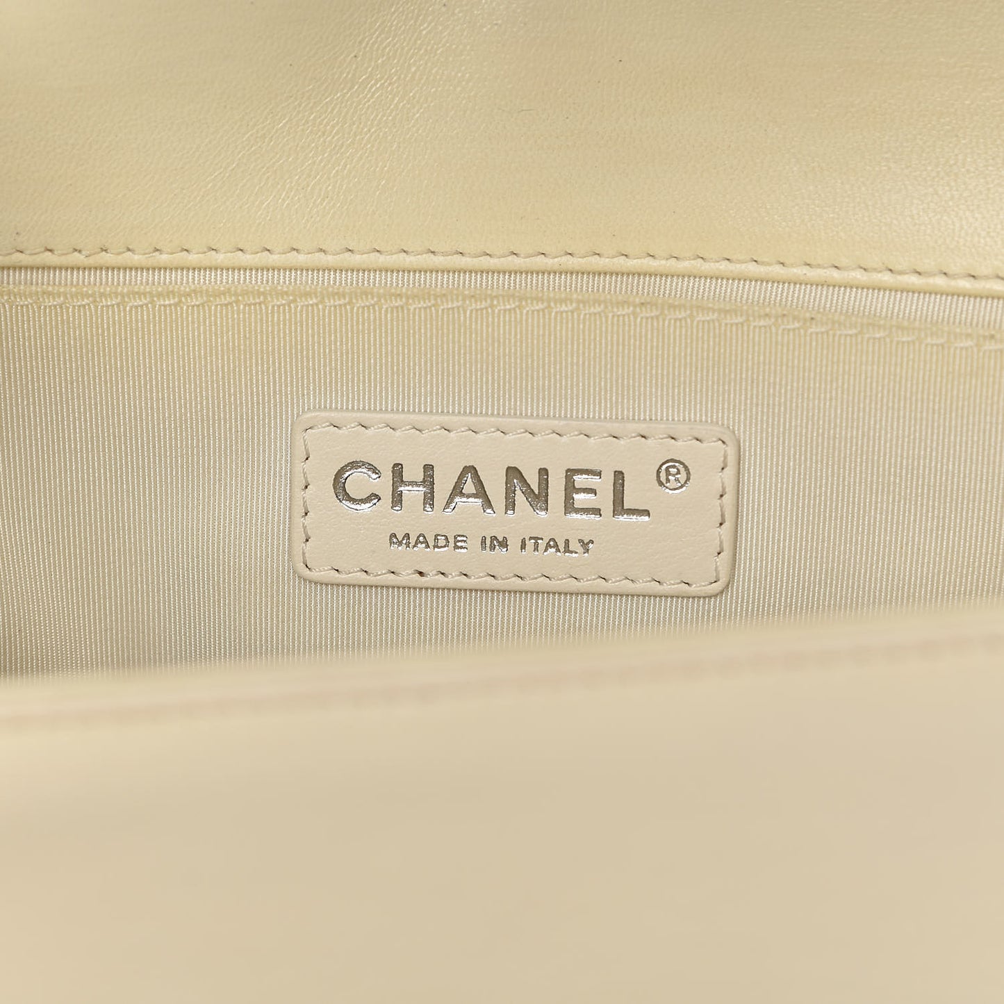 Lambskin Quilted Medium Boy Flap White