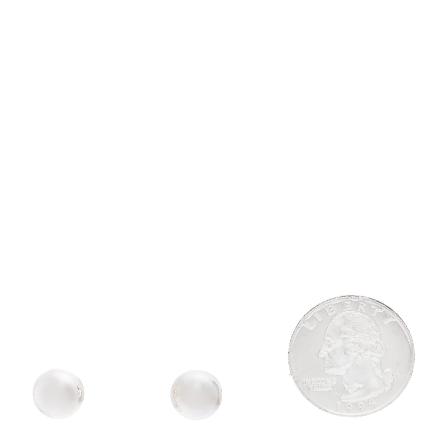 Tiffany Sterling Silver 10mm HardWear Ball Earrings 2 of 4