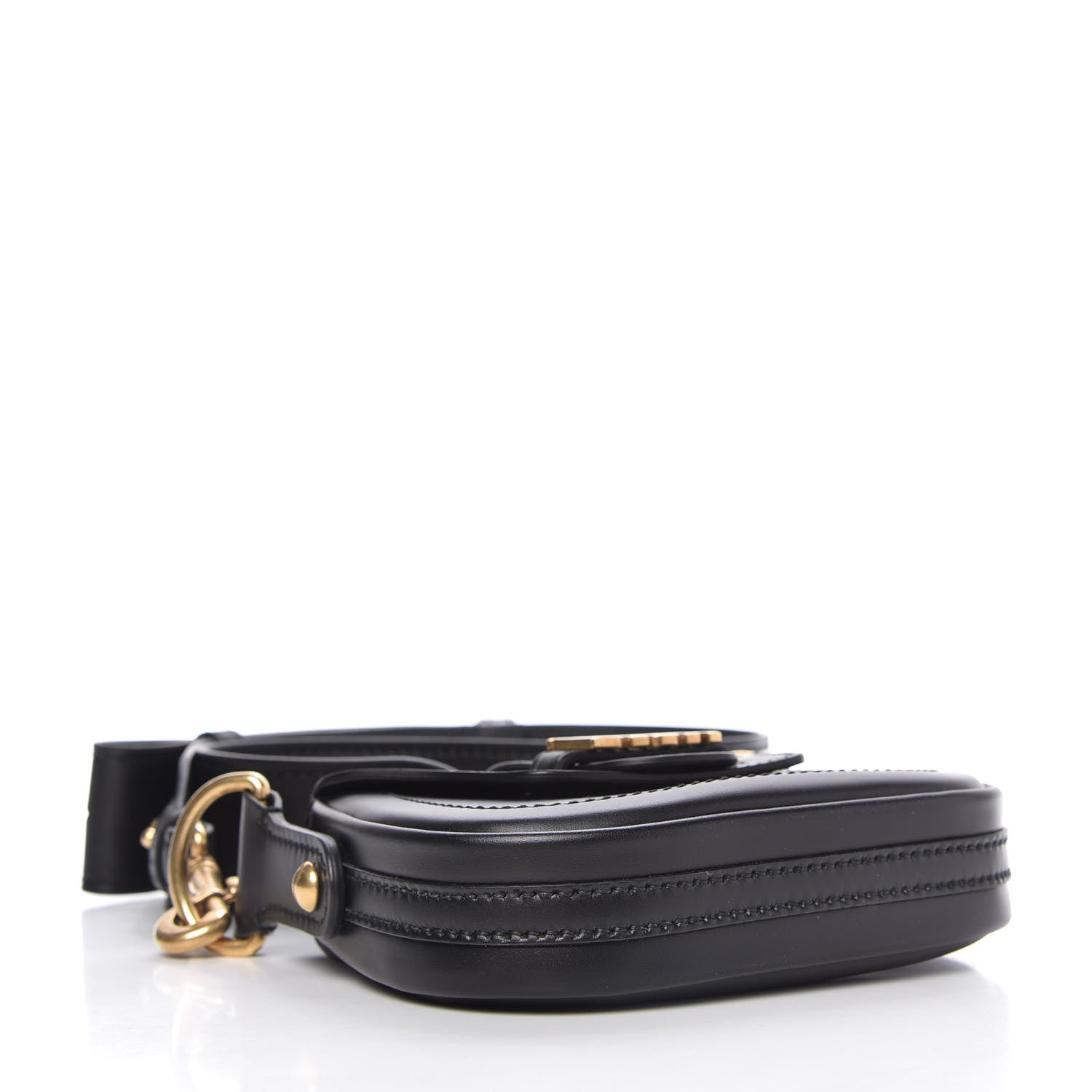 Christian Dior Calfskin Mini D Fence Saddle Bag Black 4 of 10