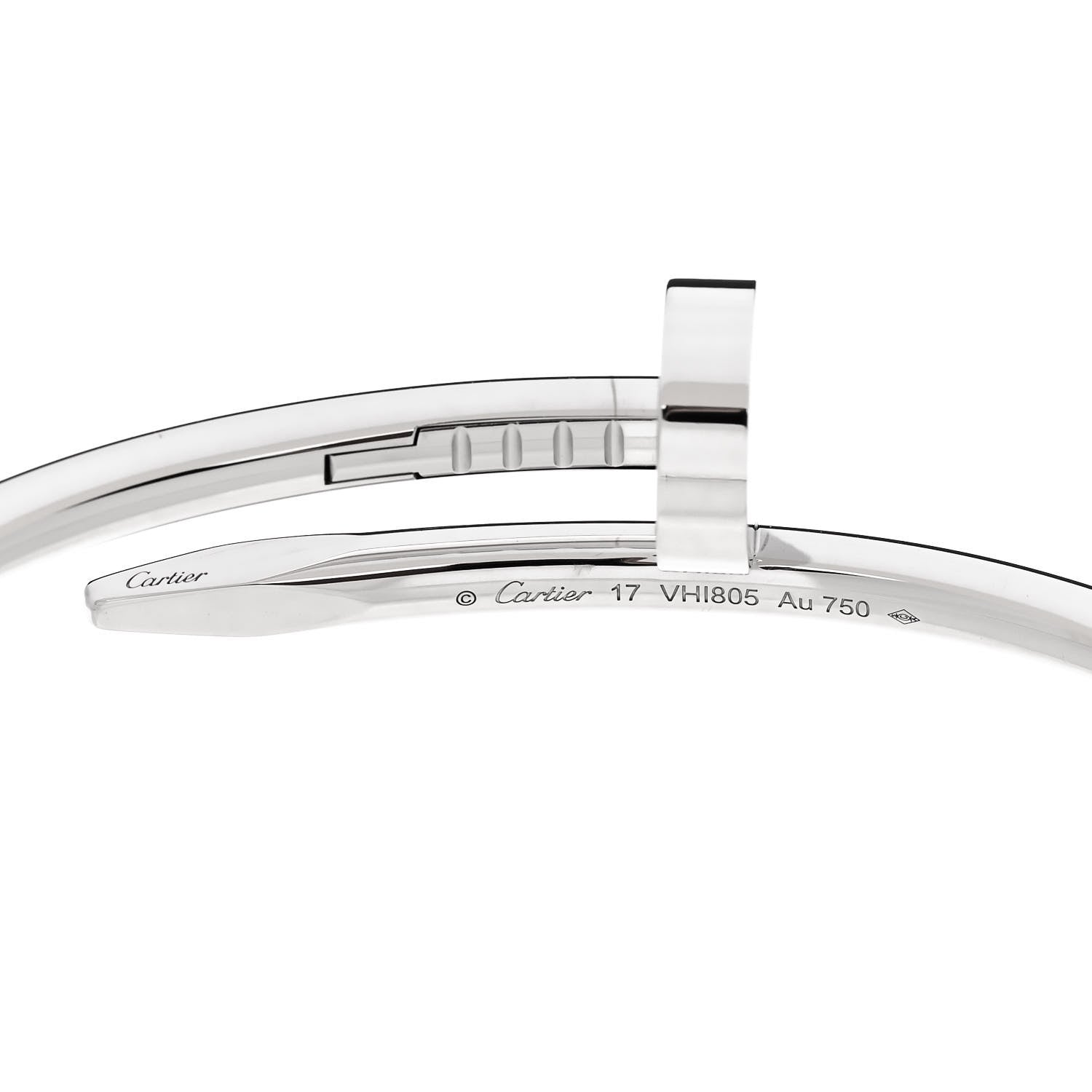 Cartier 18K White Gold Juste Un Clou Bracelet 17 4 of 5