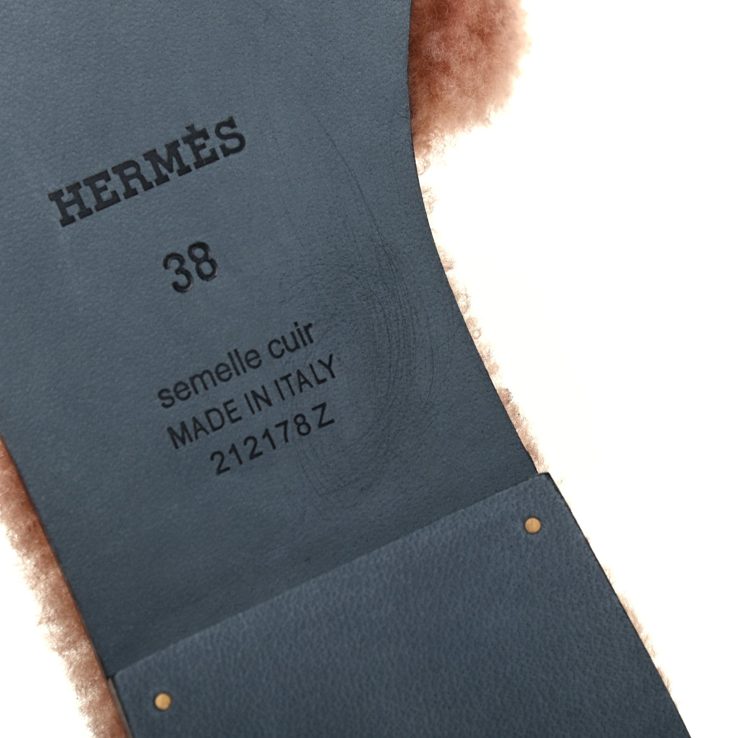 Hermes Woolskin Oran Sandals 38 Rose Aube 8 of 8