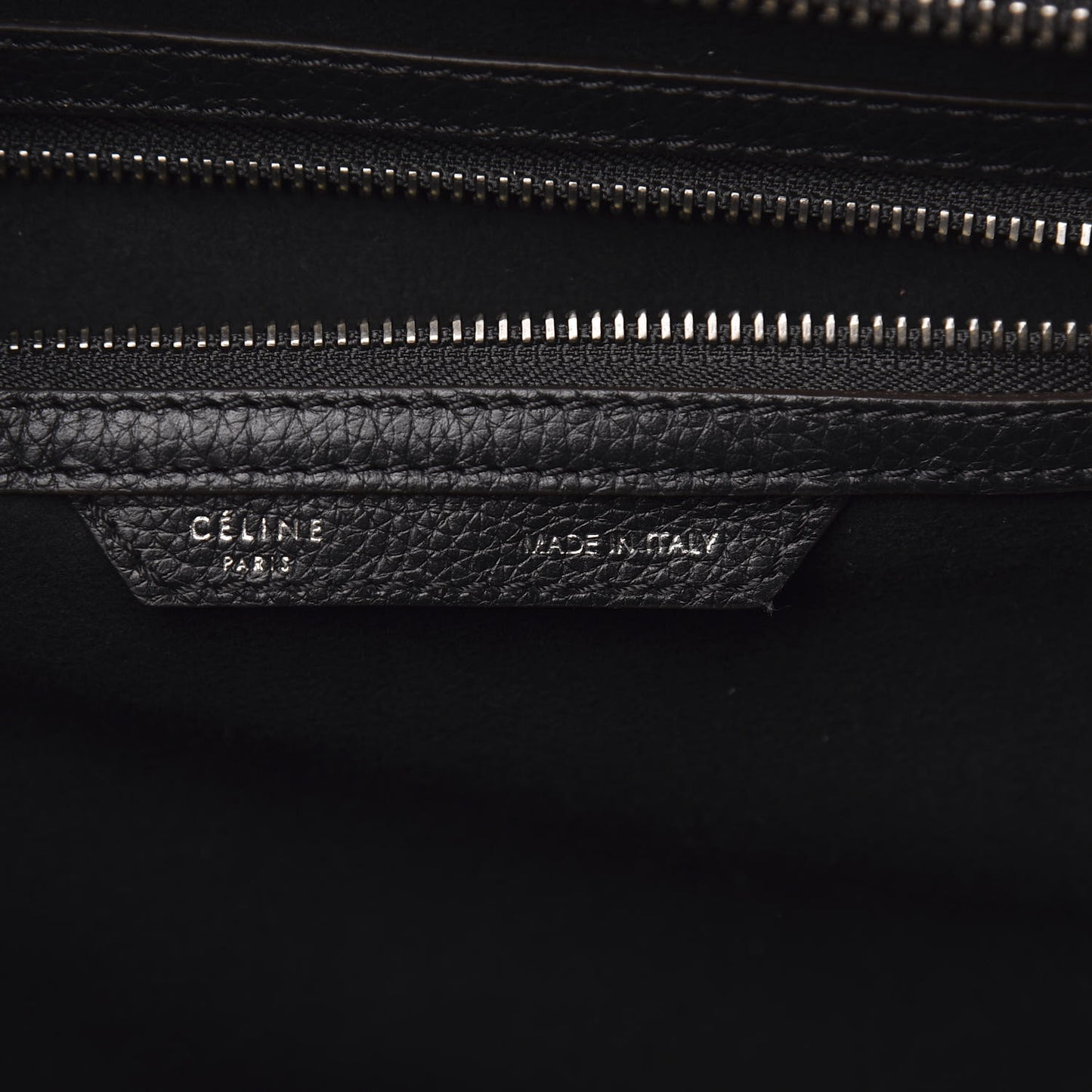Drummed Calfskin Mini Luggage Black