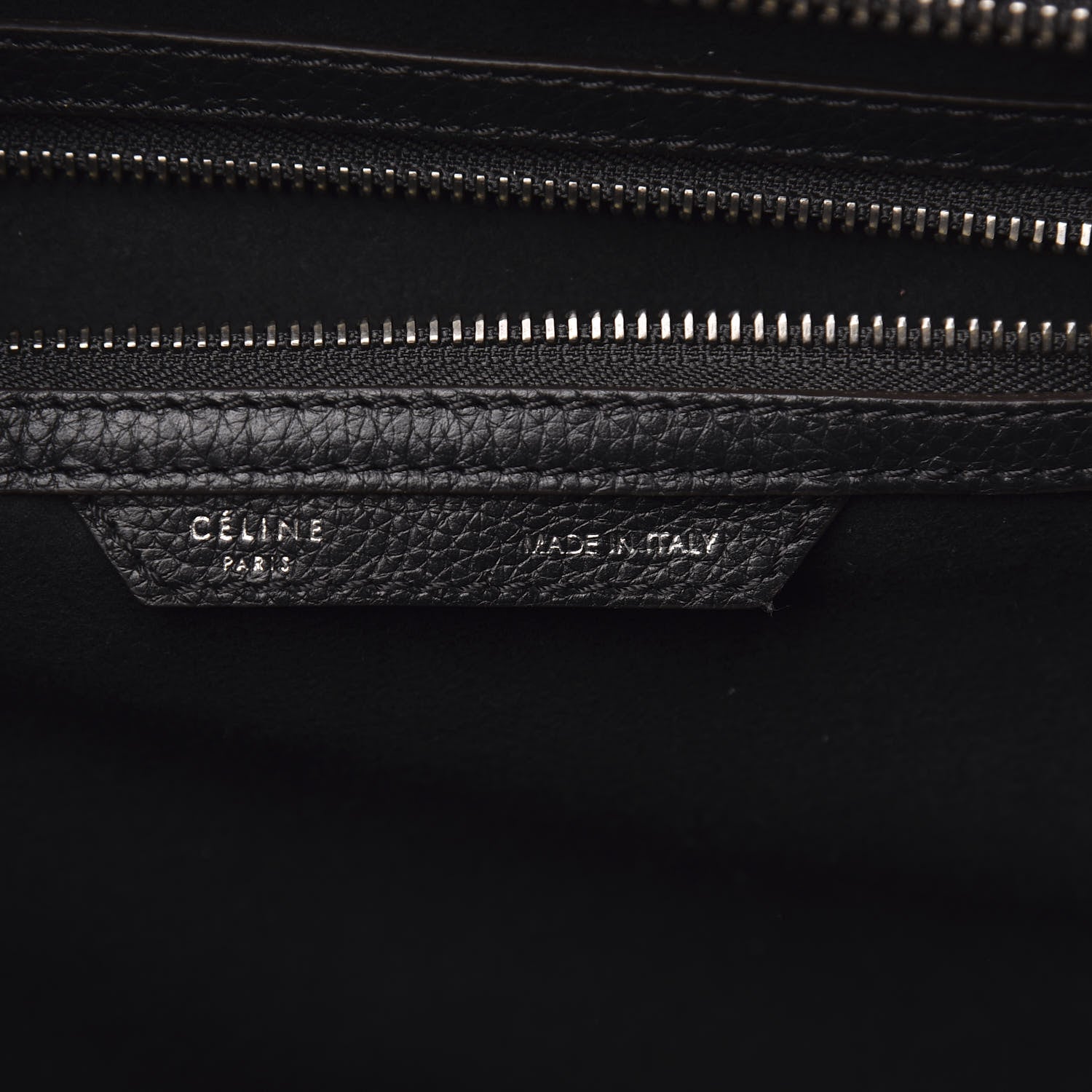 Celine Drummed Calfskin Mini Luggage Black 6 of 10