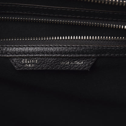 Celine Drummed Calfskin Mini Luggage Black 6 of 10