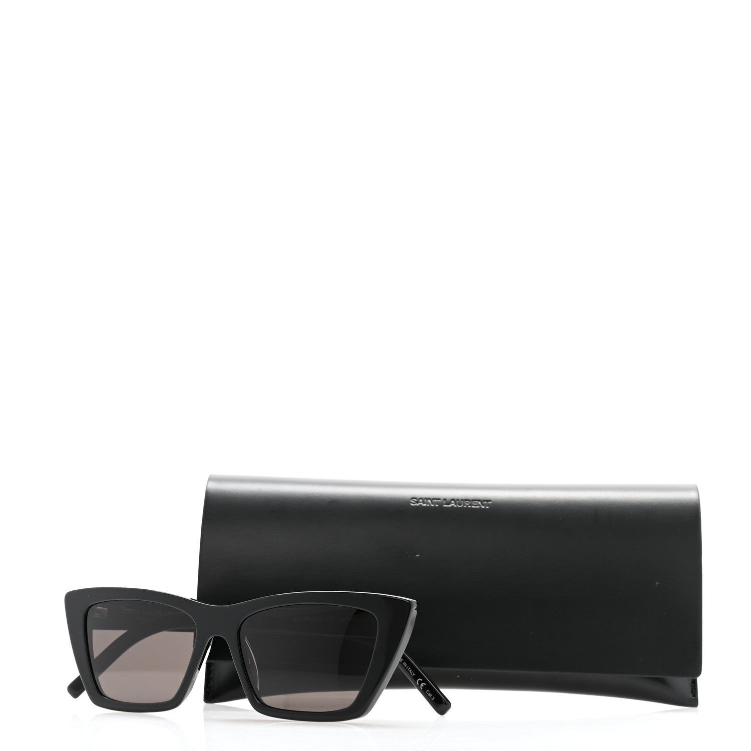 Saint Laurent Acetate Mica Cat Eye Sunglasses SL 276 Black 10 of 10