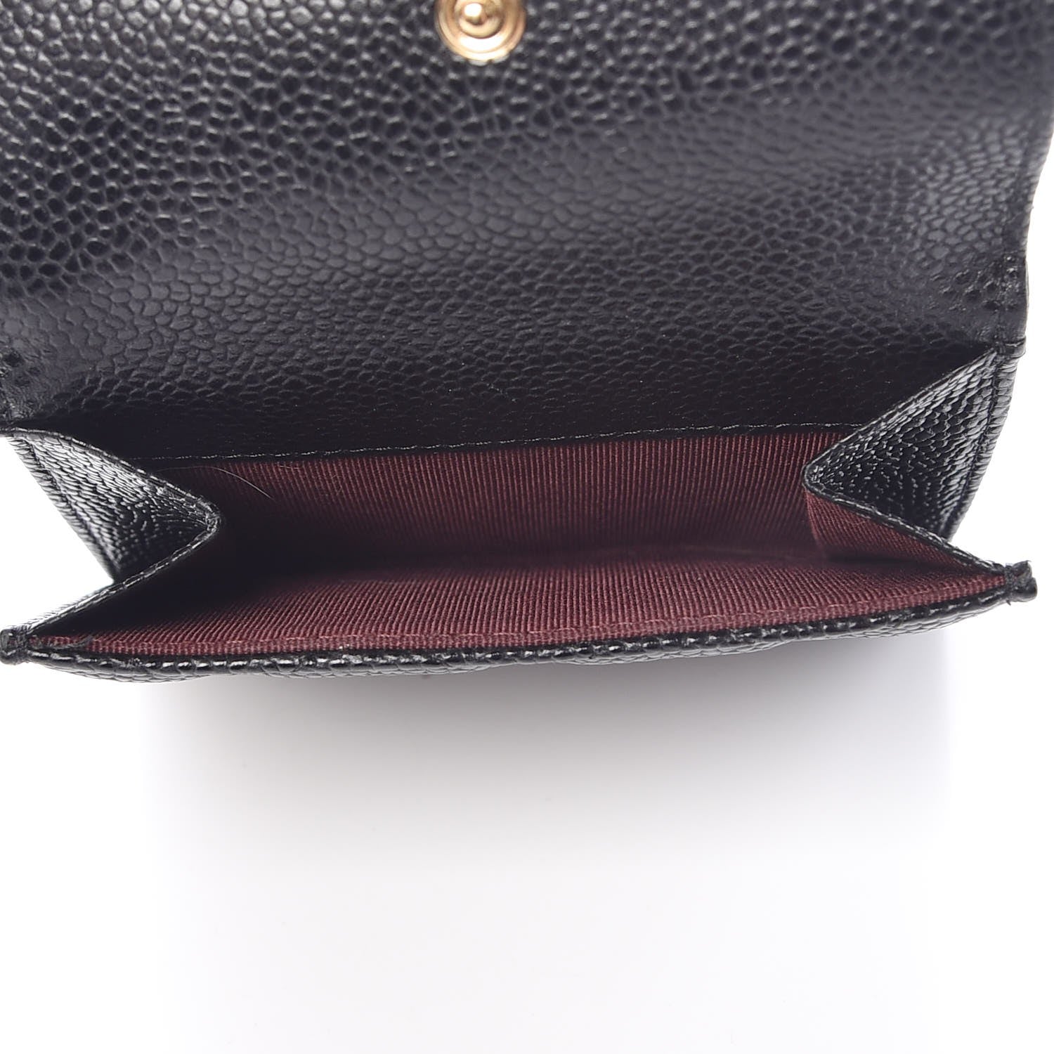 Chanel Caviar Quilted Compact French Flap Wallet Black 6 of 9