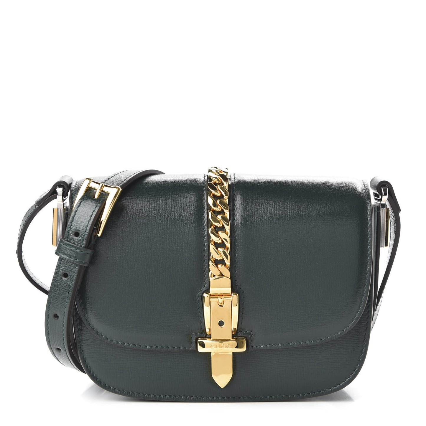 Azalea Calfskin Mini Sylvie 1969 Flap Messenger Bag Green