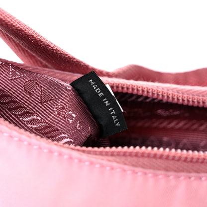 Prada Tessuto Nylon Saffiano Mini Re-Edition 2000 Bag Rosa 7 of 13