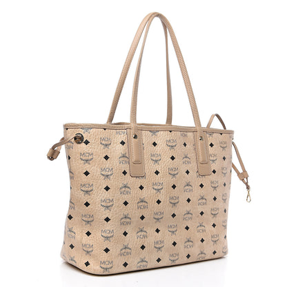 MCM Visetos Medium Liz Reversible Shopper Tote Beige 3 of 17