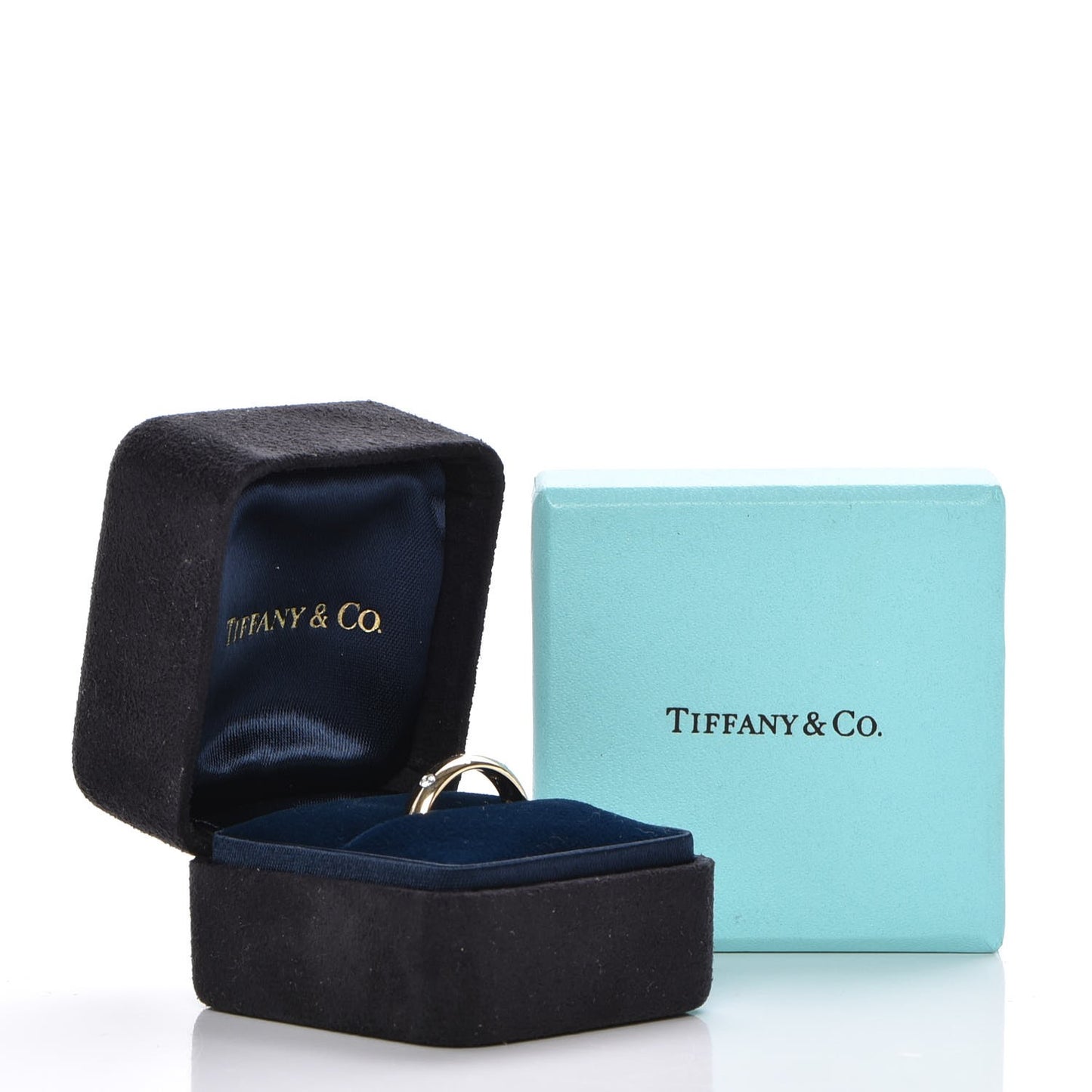 18K Yellow Gold Platinum Diamond Etoile Band Ring 49 5
