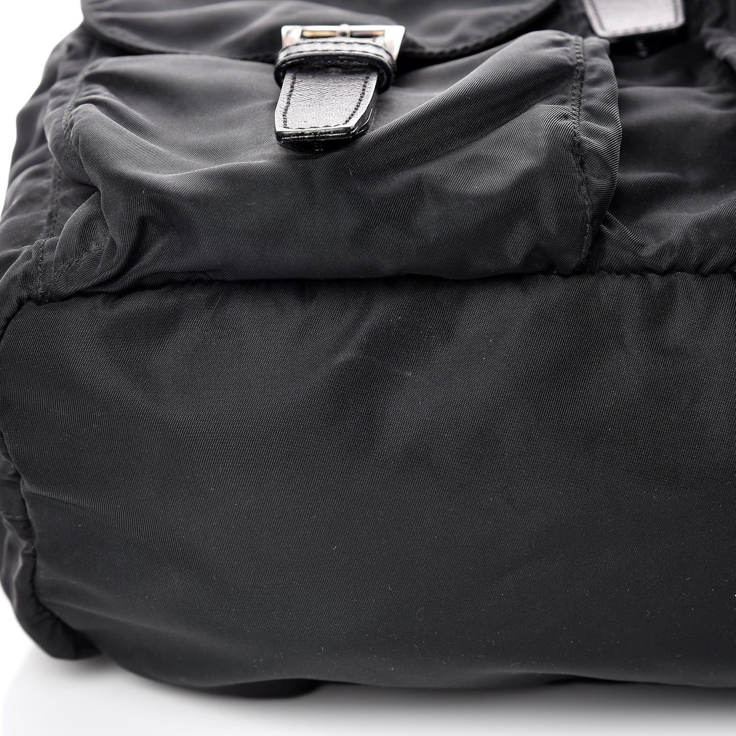Tessuto Nylon Saffiano Medium Backpack Black