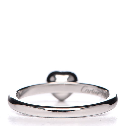 Cartier 18K White Gold Diamond D'Amour Heart Ring 47 4 4 of 7