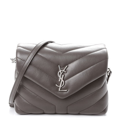 Saint Laurent Calfskin Y Quilted Monogram Toy Loulou Crossbody Bag Earth 1 of 7