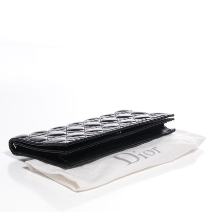 Christian Dior Lambskin Cannage Lady Dior Convertible Clutch Black 4 of 7