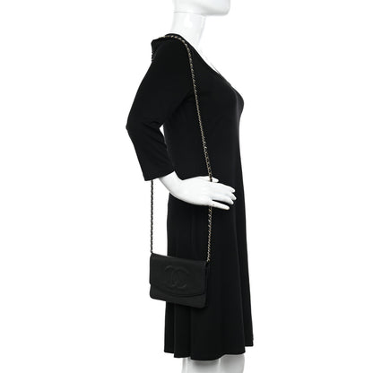 Chanel Caviar Timeless CC Wallet on Chain WOC Black 2 of 13
