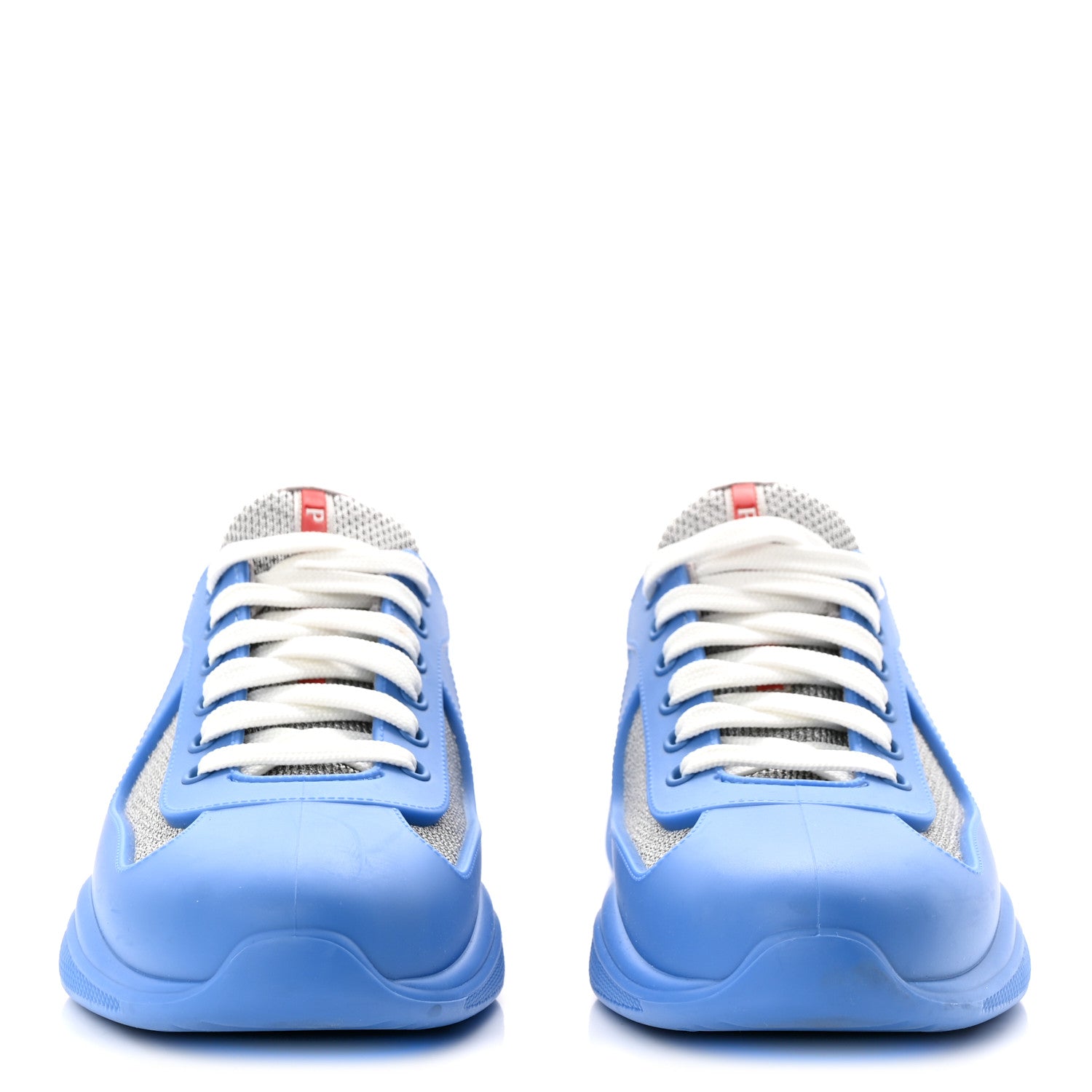 Prada Soft Rubber Mesh Mens America's Cup Sneakers 41 Blue 2 of 9