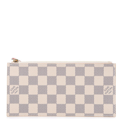 Louis Vuitton Damier Azur Felicie Chain Wallet Zippered Insert Rose Ballerine 1 of 5