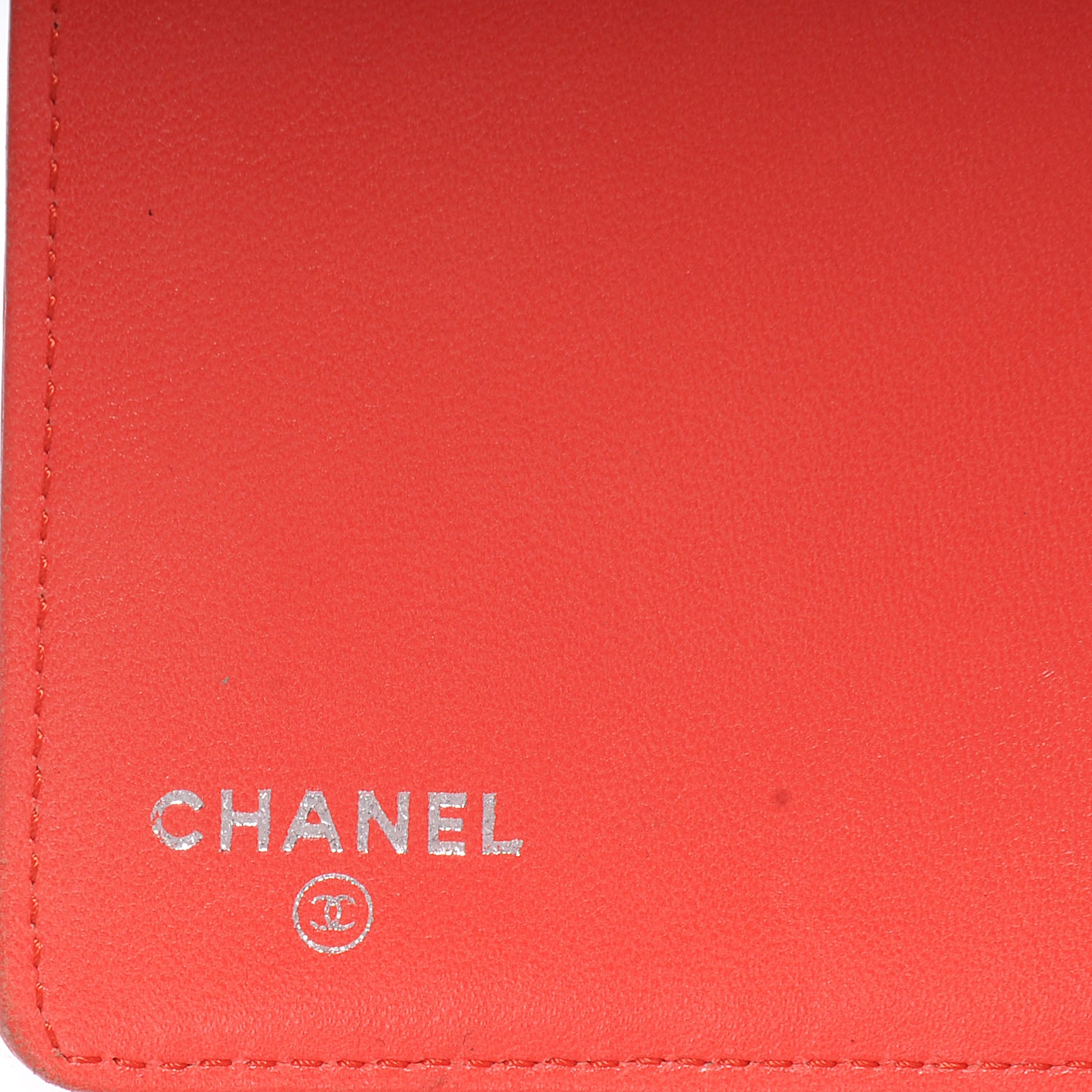 Chanel Patent Lucky Symbols Yen Wallet Coral 5 of 7
