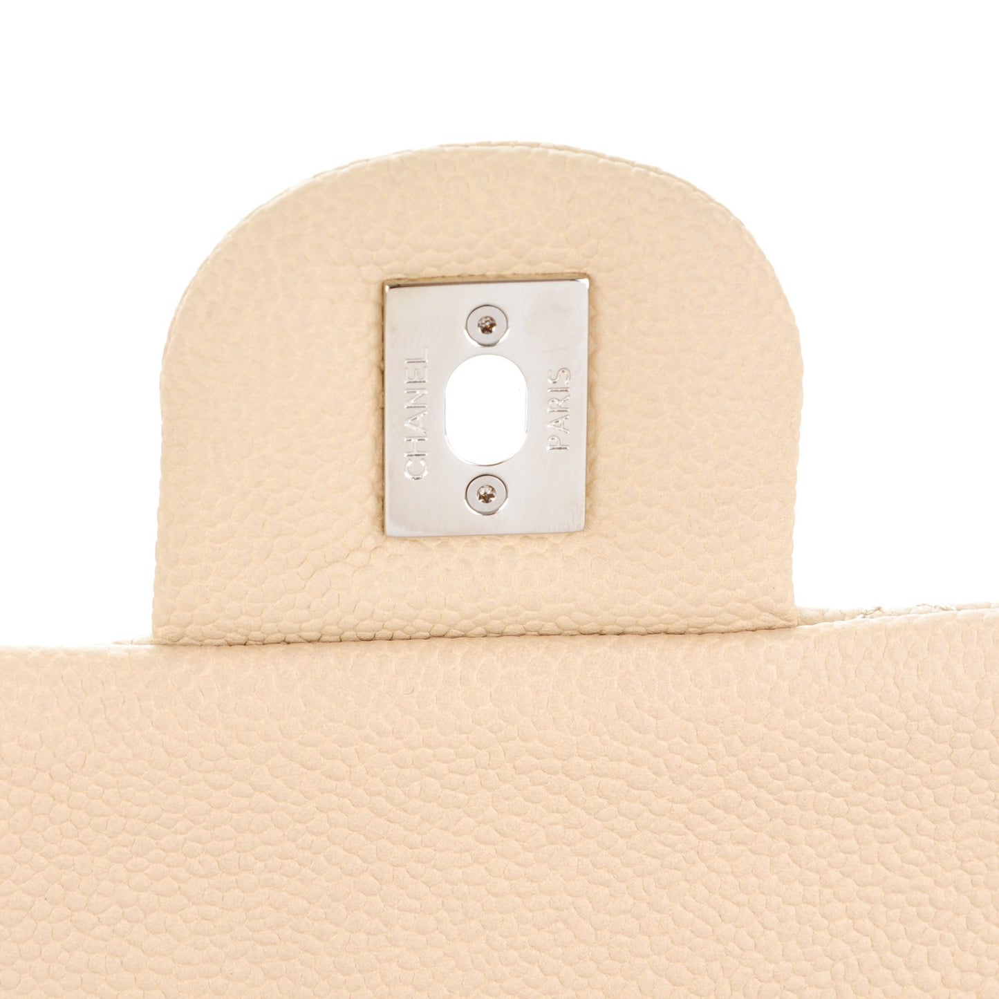 Caviar Quilted Jumbo Easy Flap Beige
