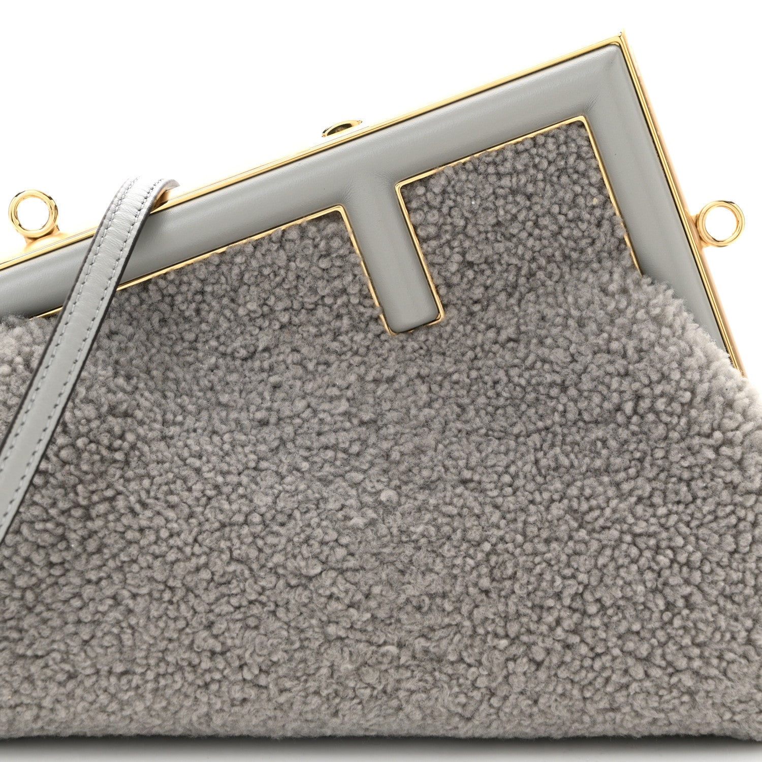 Fendi Shearling Small Fendi First Ghiaccio Oro Soft 1741044