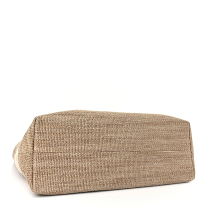 Celine Textile Calfskin Horizontal Cabas Beige Tan 5 of 12