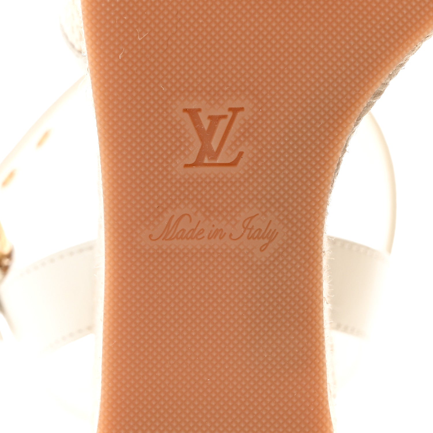 Louis Vuitton Cotton Monogram Embroidered Starboard Wedge Espadrilles 38.5 Beige White 6 of 8