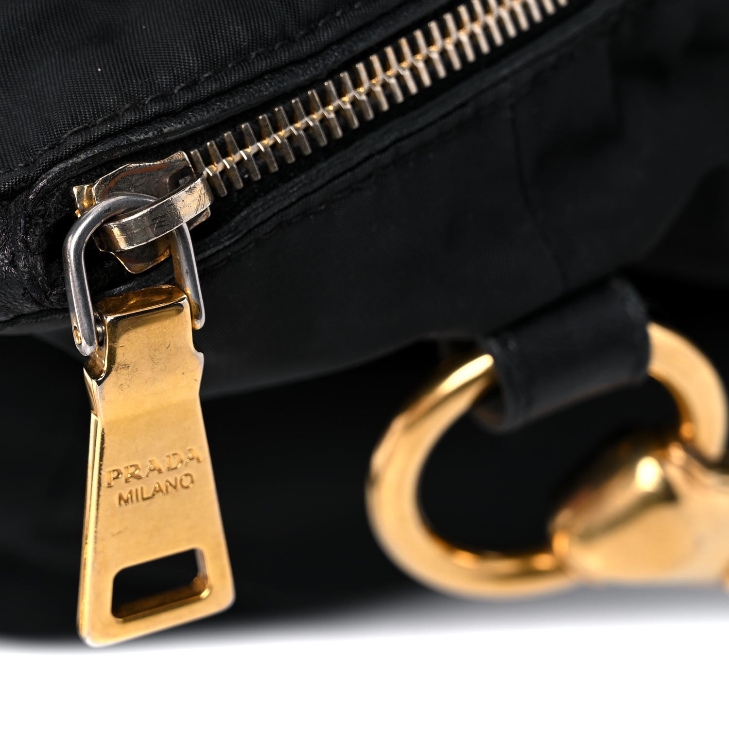 Prada Tessuto Nylon Saffiano Tote Black 25 of 25
