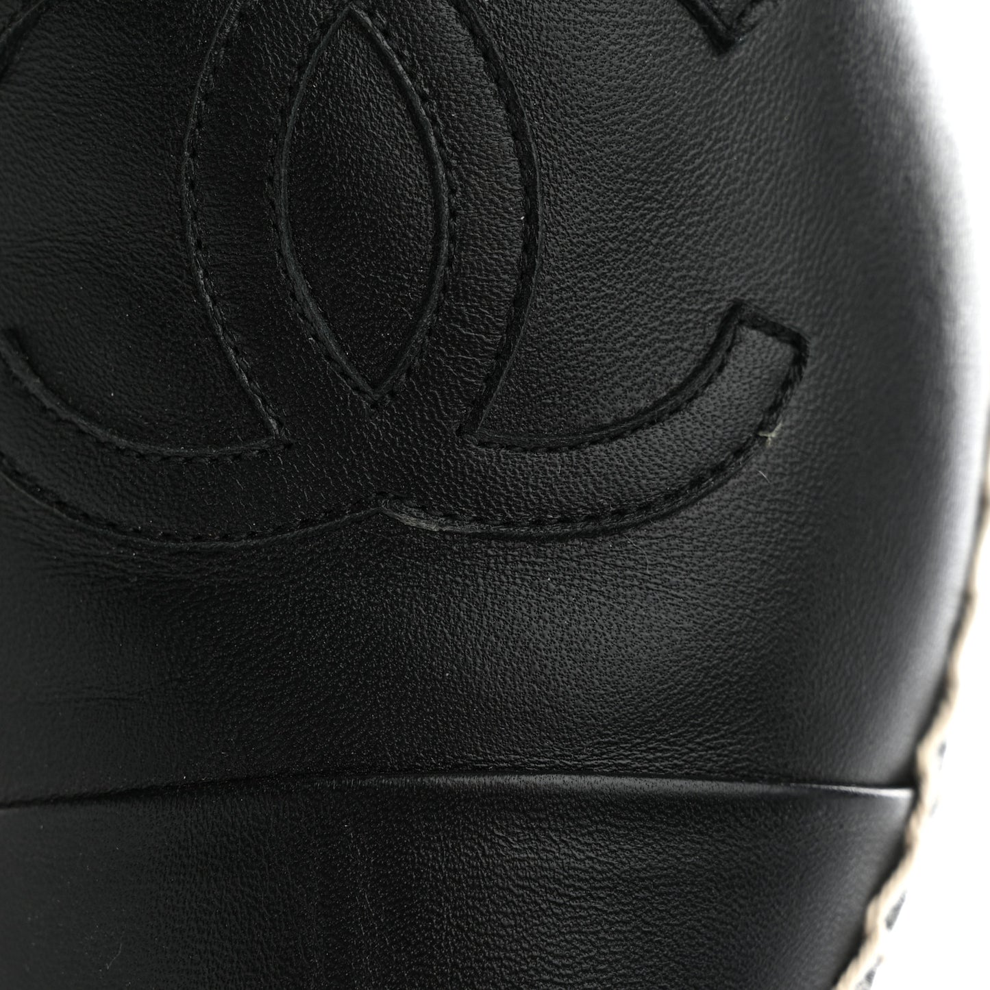 Lambskin CC Espadrilles 36 Black
