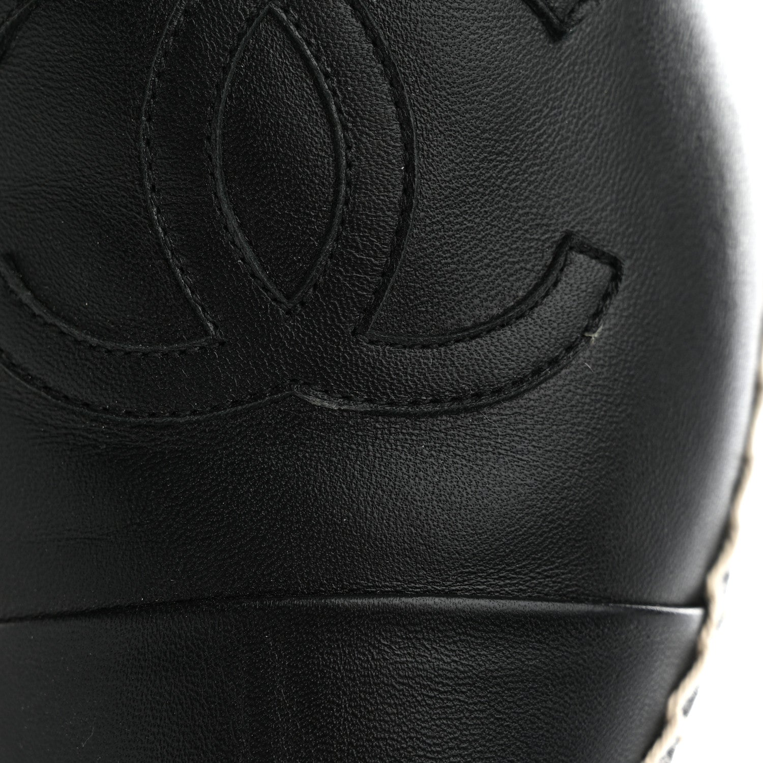 Chanel Lambskin CC Espadrilles 36 Black 10 of 11