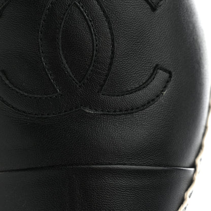 Chanel Lambskin CC Espadrilles 36 Black 10 of 11