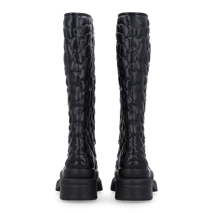 Valentino Garavani Rubber Atelier 03 Rose Edition 30/50mm Tall Rainboots 35 Black 6 of 10